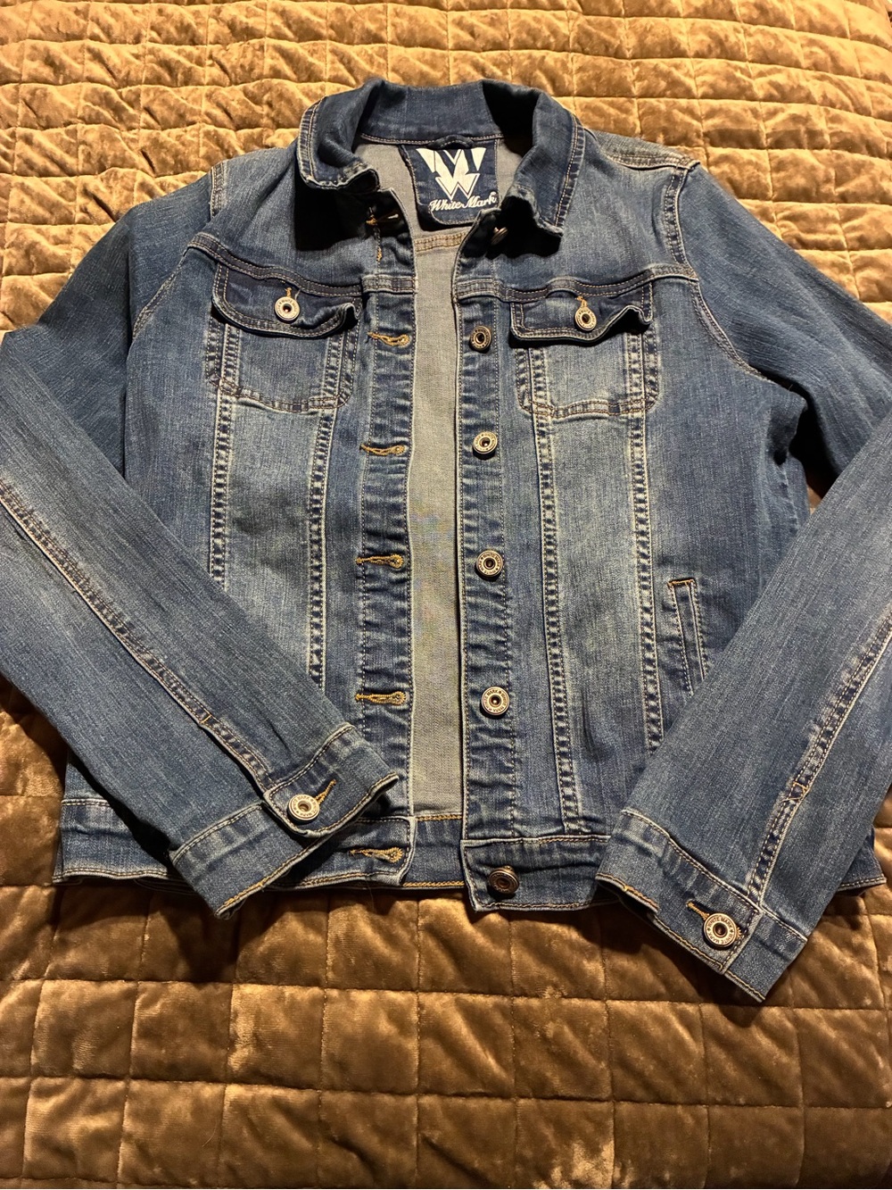 White Mark Light Blue Denim Jean Jacket